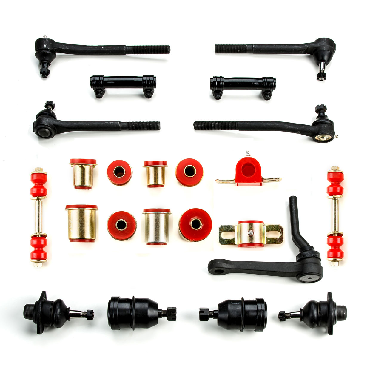 1975 1976 1977 1978 1979 Chevrolet Camaro Red Polyurethane New Front End Suspension Rebuild Kit with Idler Arm Questions & Answers